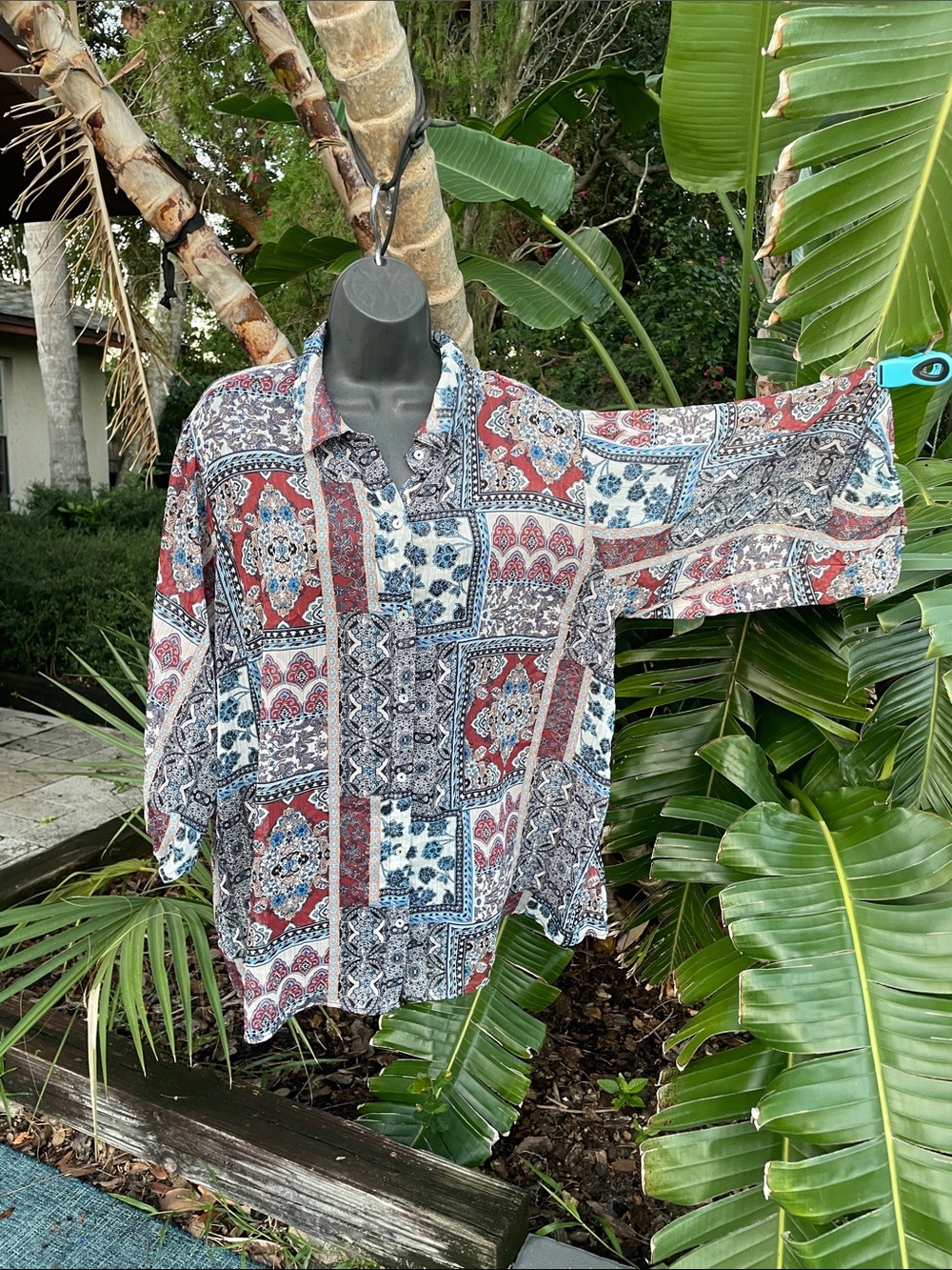 handkerchief, print and gold Lorax stripe blouse